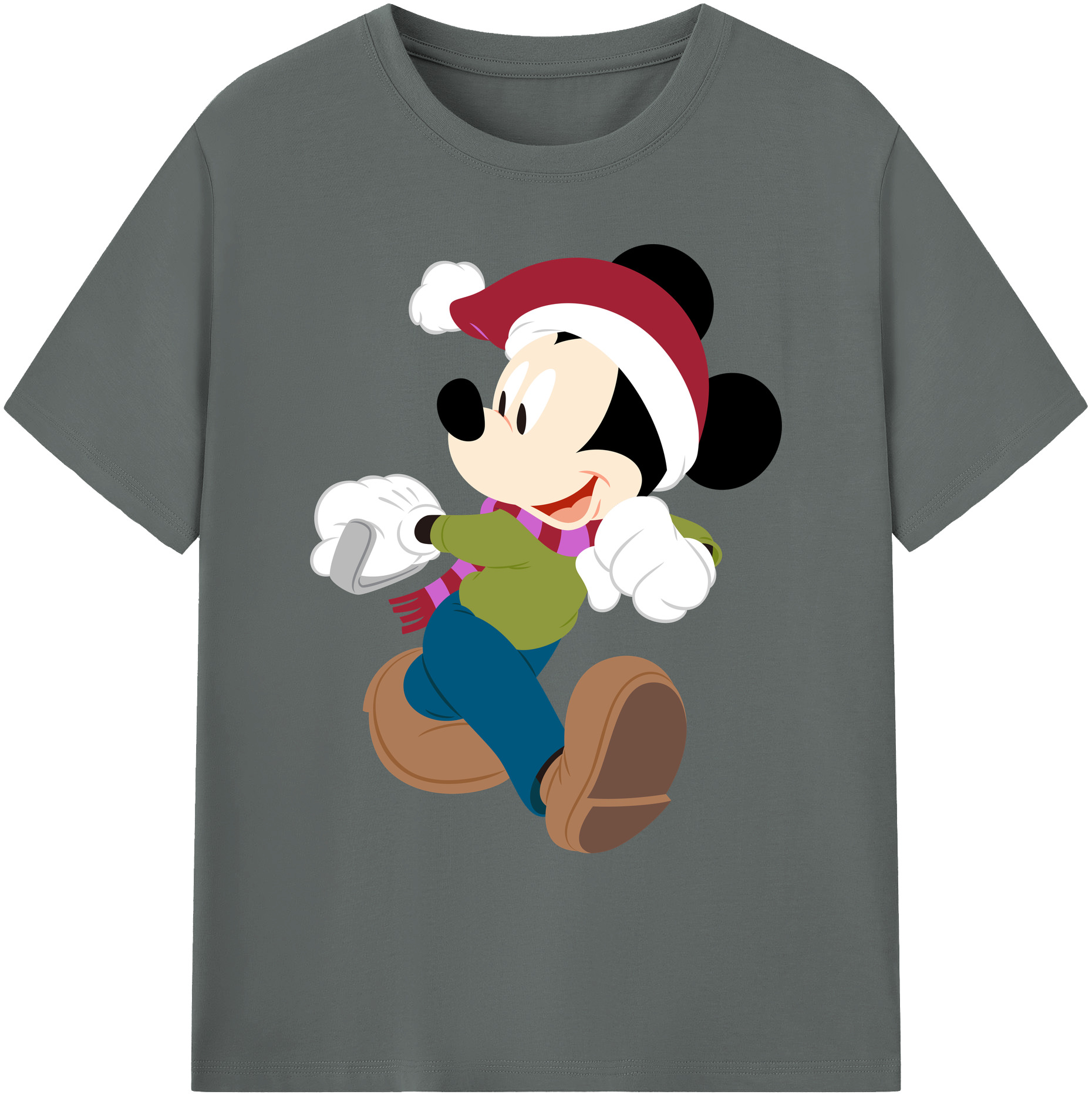 ミッキーマウス Mickey Mouse 綿100％ メンズ半袖Tシャツ｜肌触りやわらか＆通気性